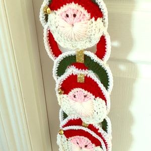 Santa hanging door wreath